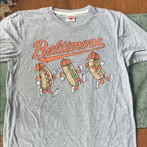 Baltimore 3 hotdogs T-Shirt.  In great condition. Perfect for any fan.
